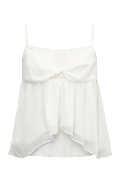 White Floral Lace Camisole Cardigan Set-Up