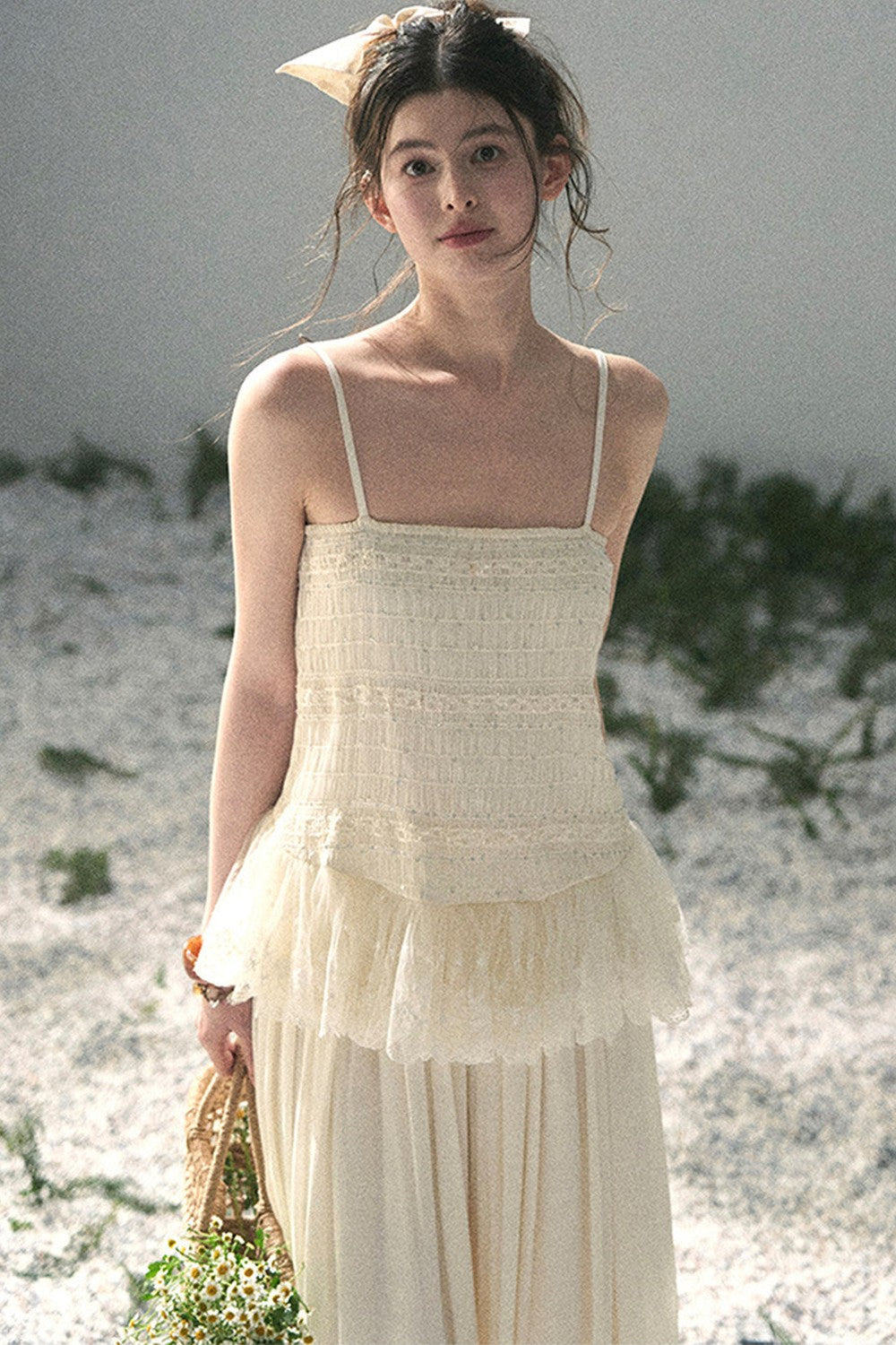 French Lace Summer Top and Pants Set