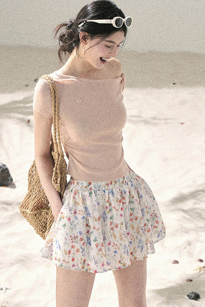 Asymmetrical Knot Crop Top