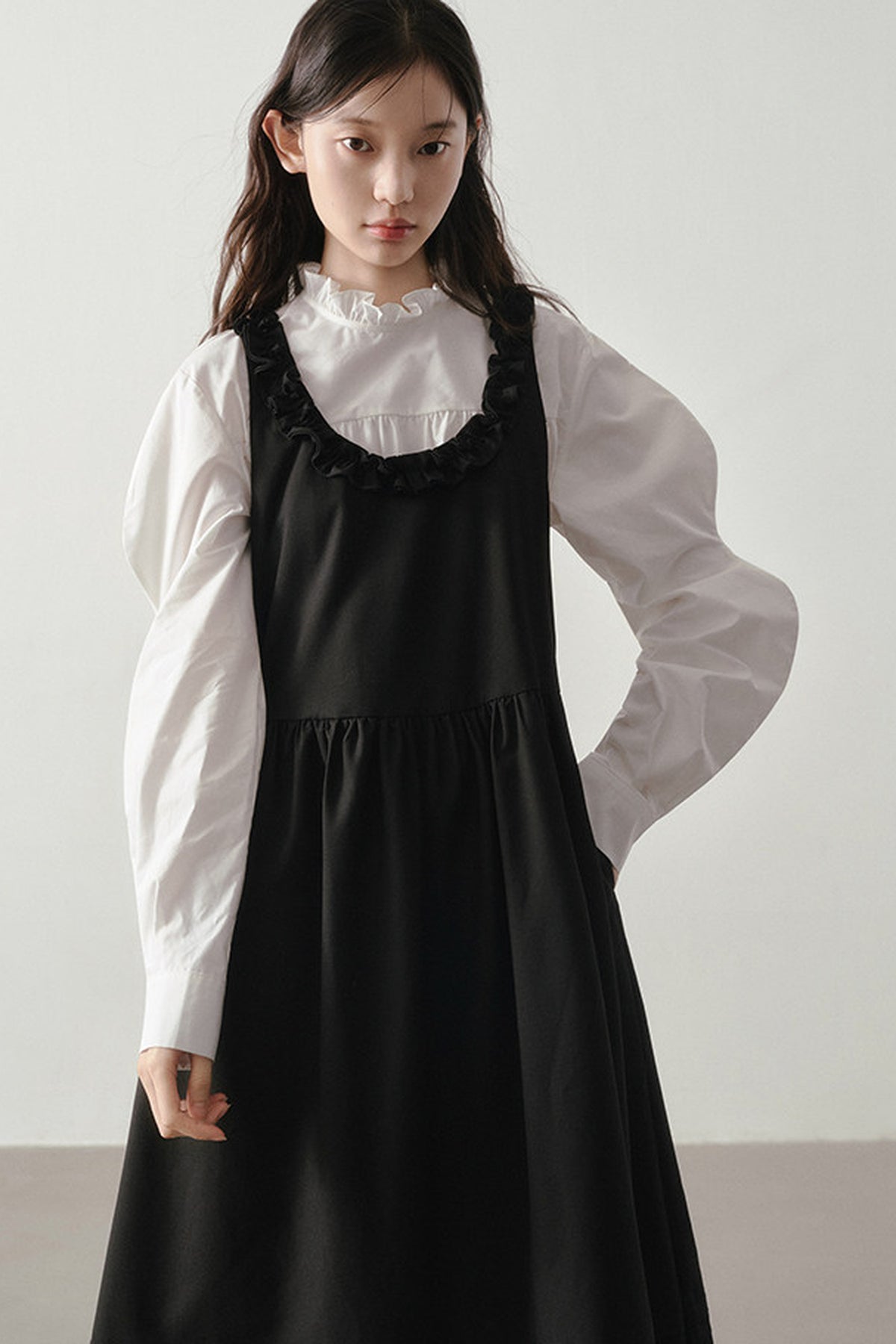 Shadow Ruffled Dress
