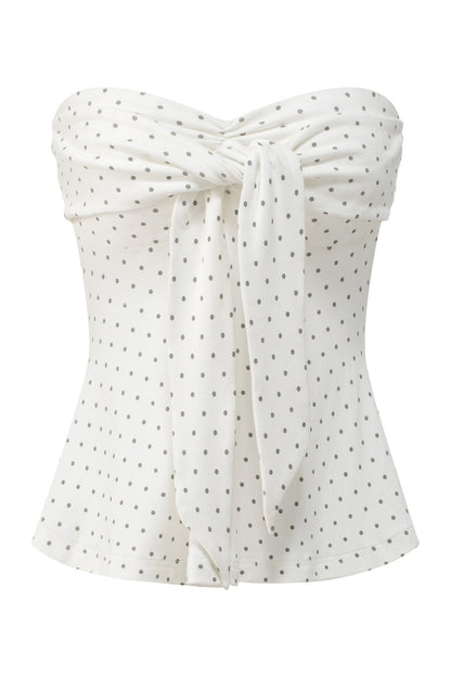 Polka Dot Tube Top and Shawl Cardigan Set