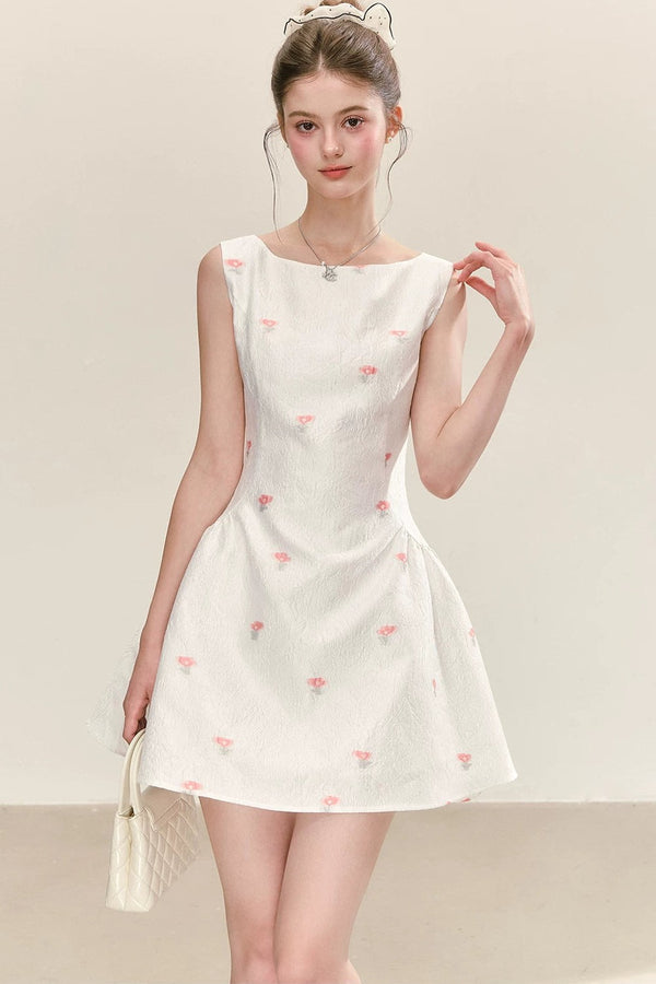 Elegant White Vest Dress