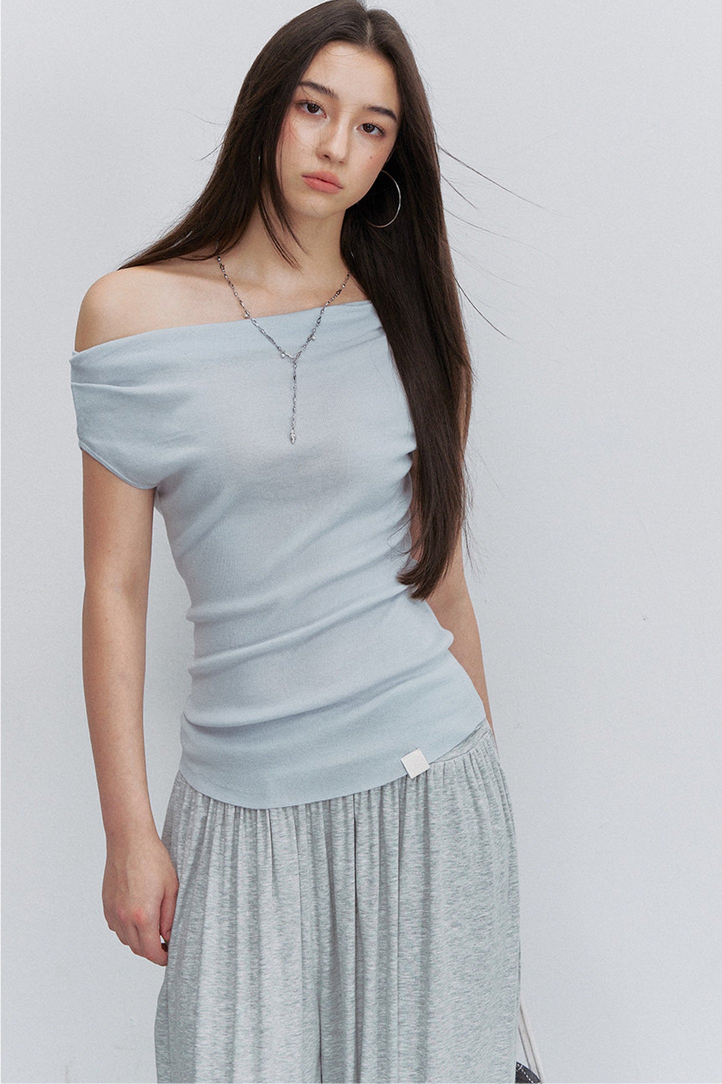 Asymmetrical Tencel Wool Top
