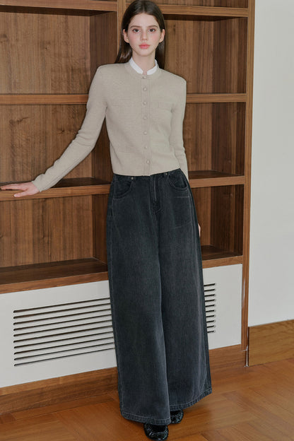 Pantaloni in denim a vita bassa