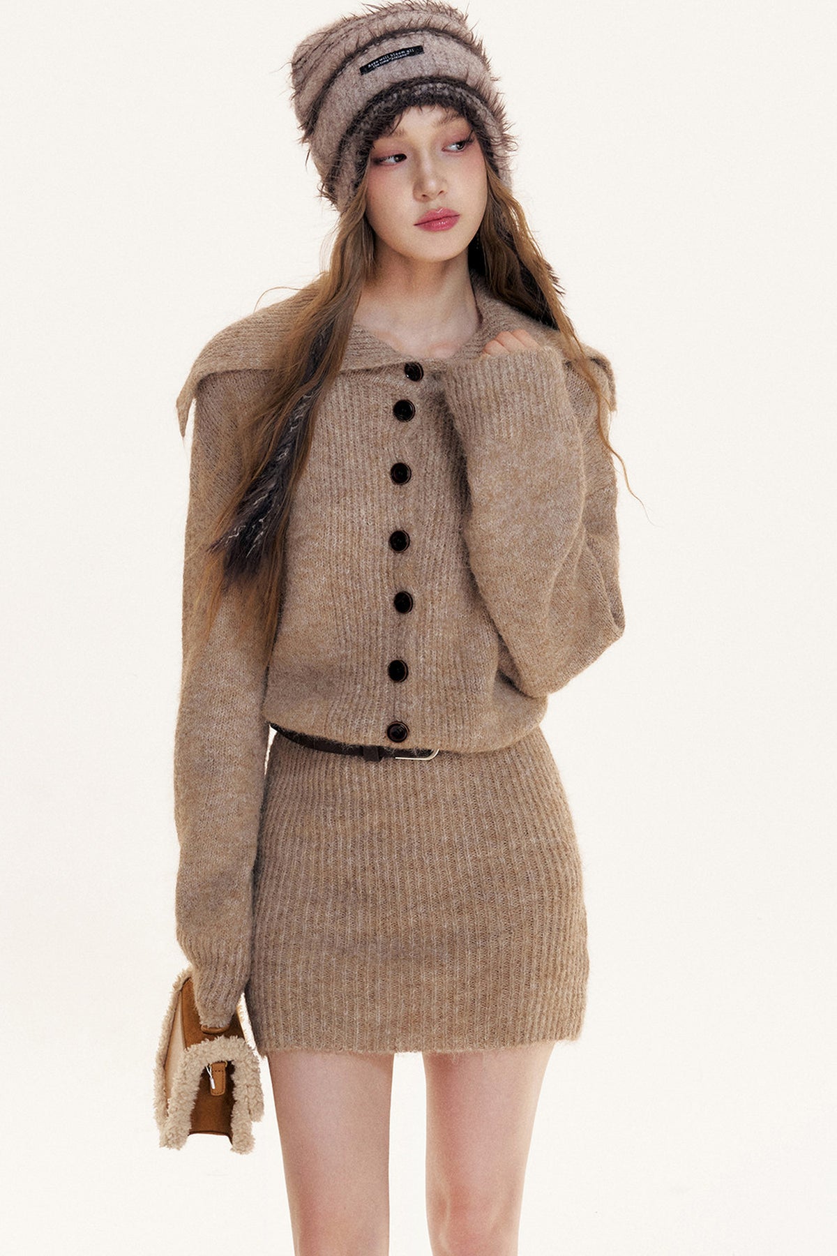 Long Sleeve Body-Hugging Knit Dress