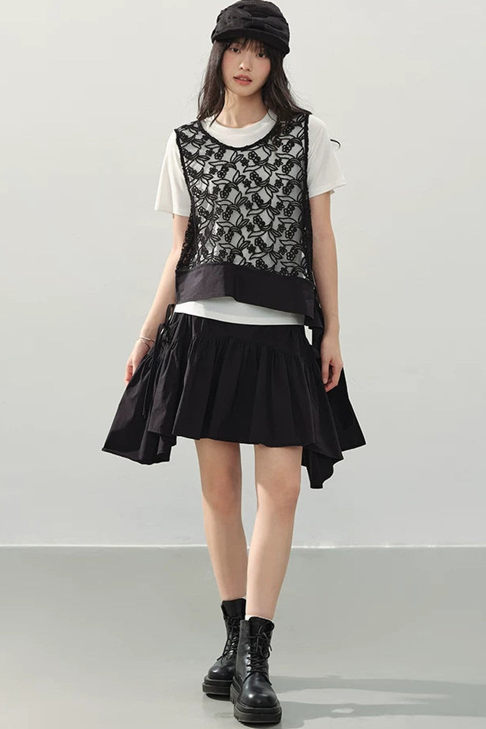 Irregular A-Line Mini Skirt