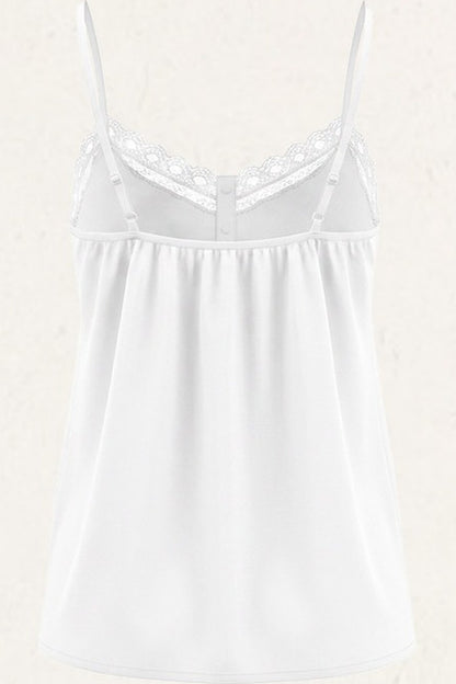 Ensemble blanc avec caraco en dentelle, cardigan et pantalon