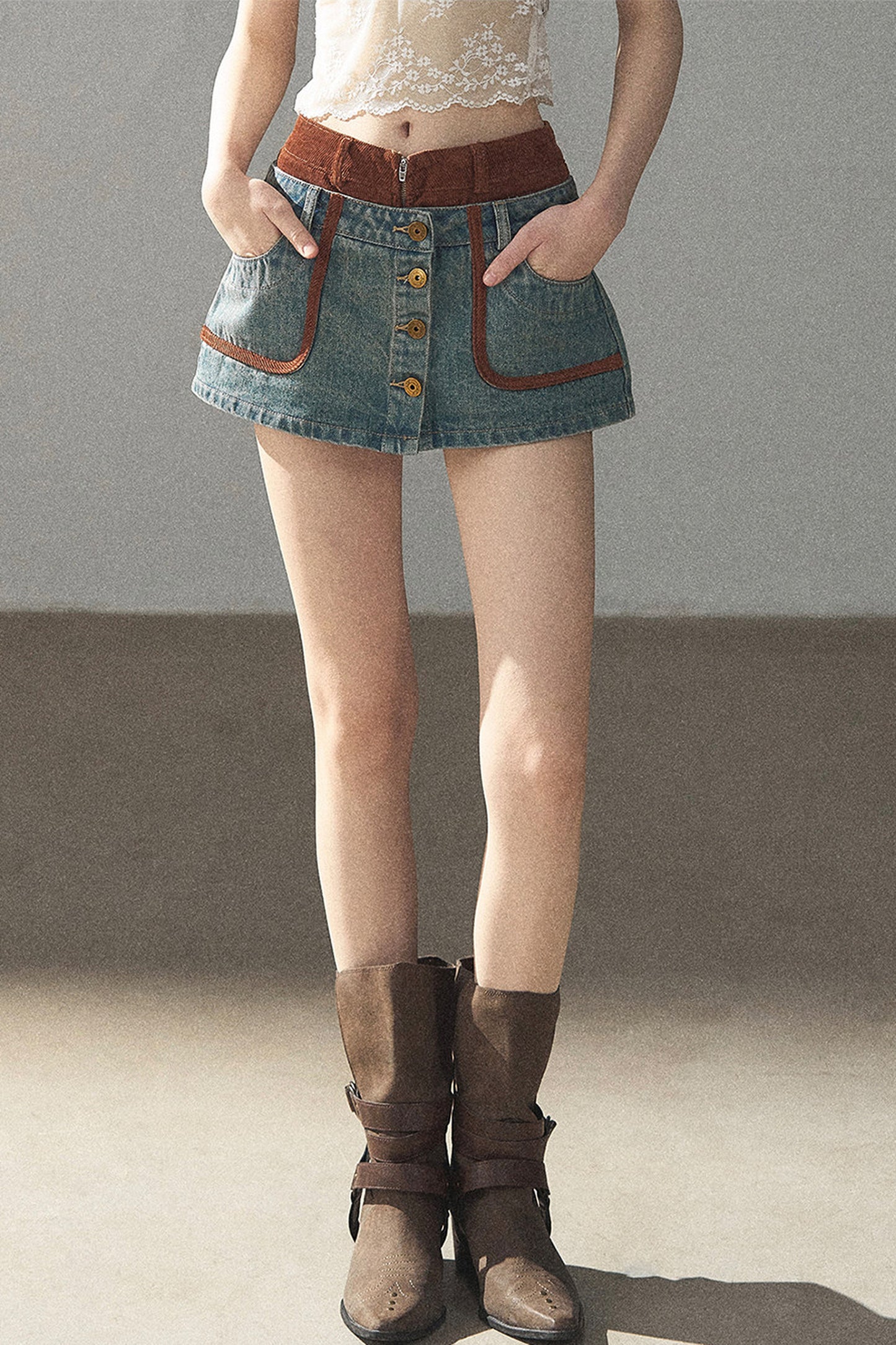 Denim Jacket & Skirt Suit Set-Up