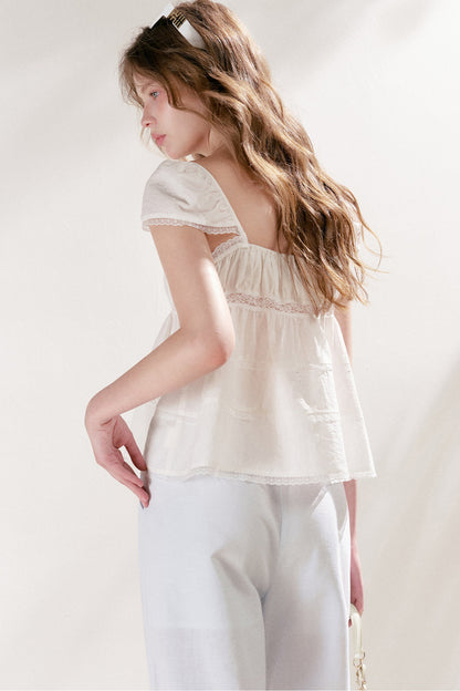 Smooth Acetate Lace Blouse