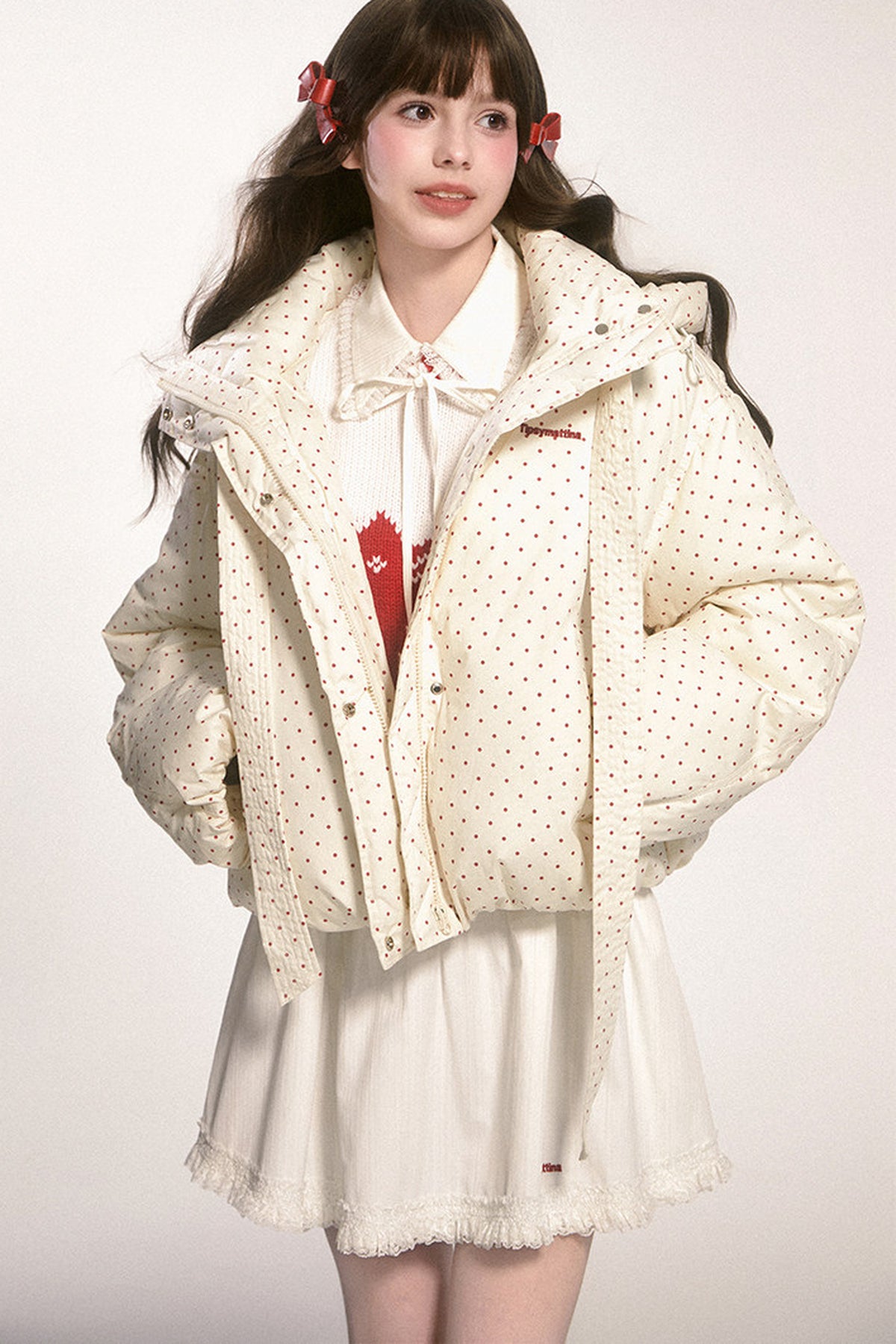 Two-Tone Short Puffer Jacket