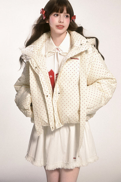 Two-Tone Short Puffer Jacket