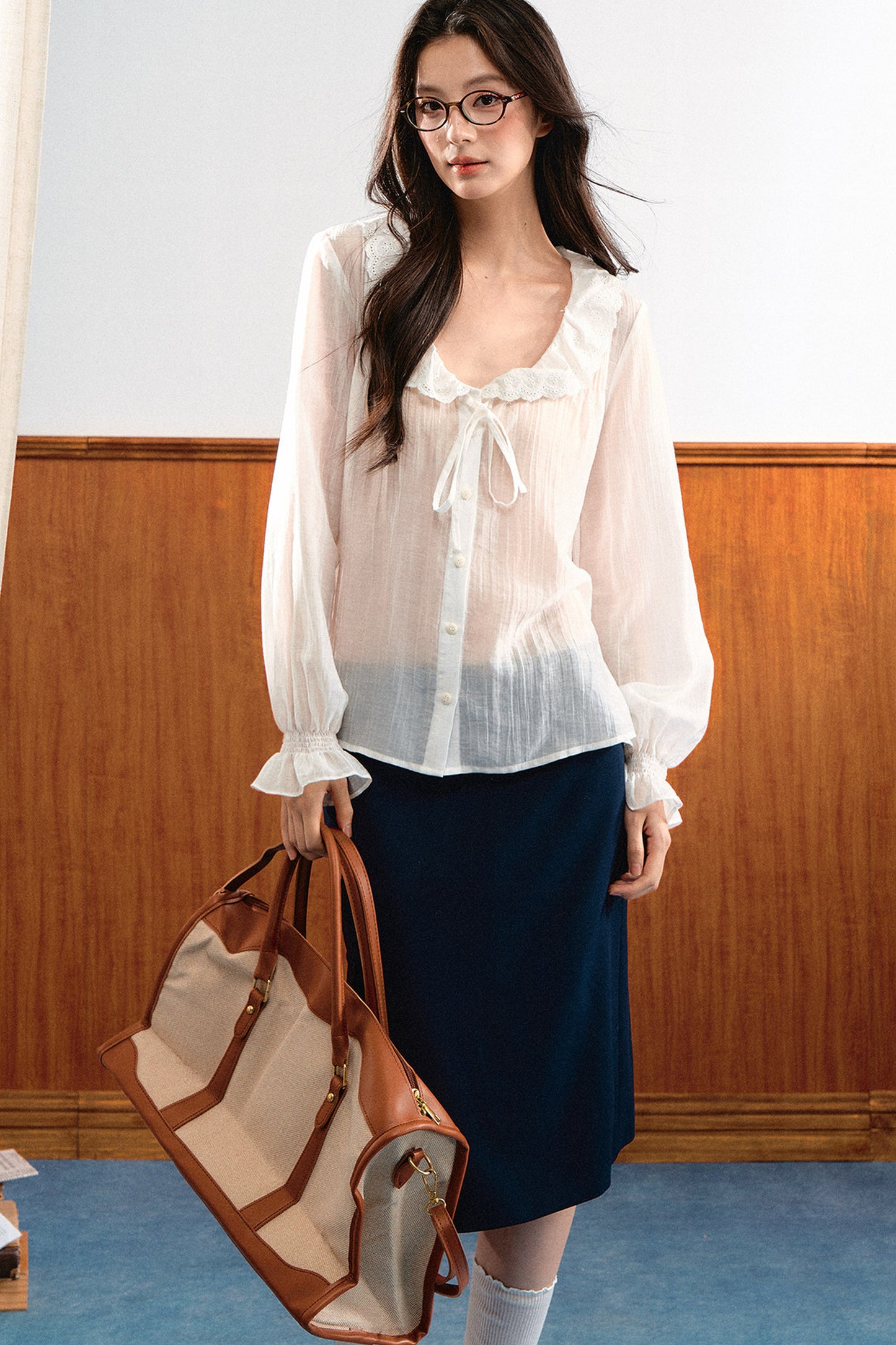 Chiffon Ruffled Blouse