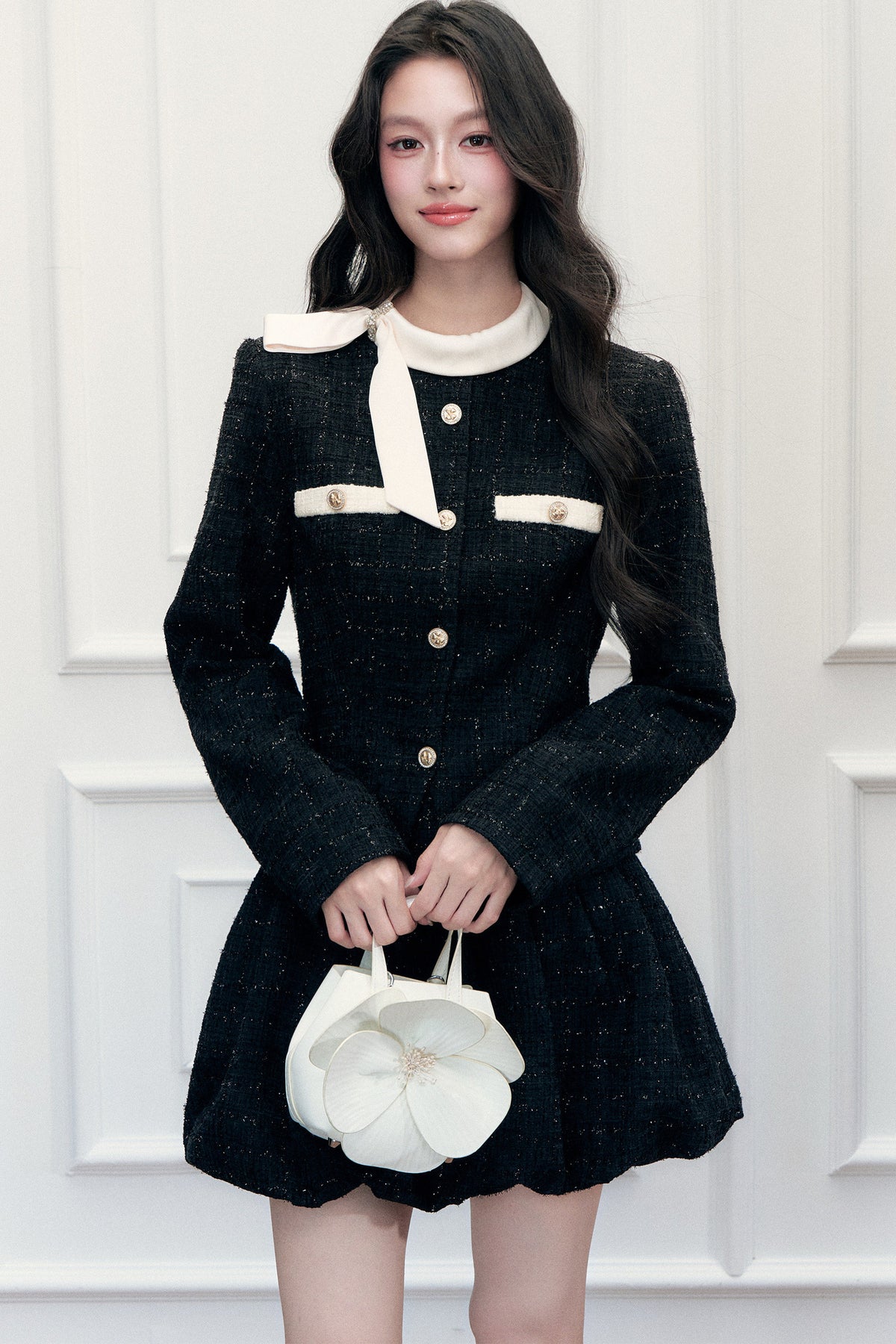 Camellia Tweed Jacket and Flower Bud Skirt Set-Up