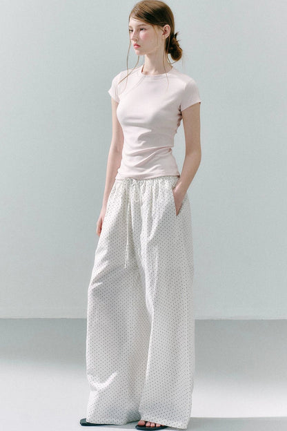 Linen Polka Dot Pants