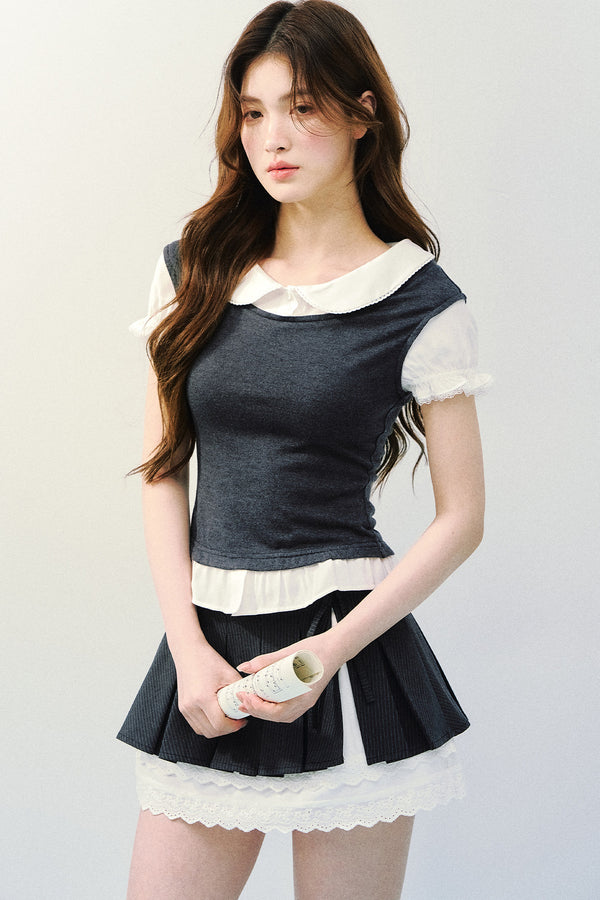 Tencel Wool Two-Piece Blouse