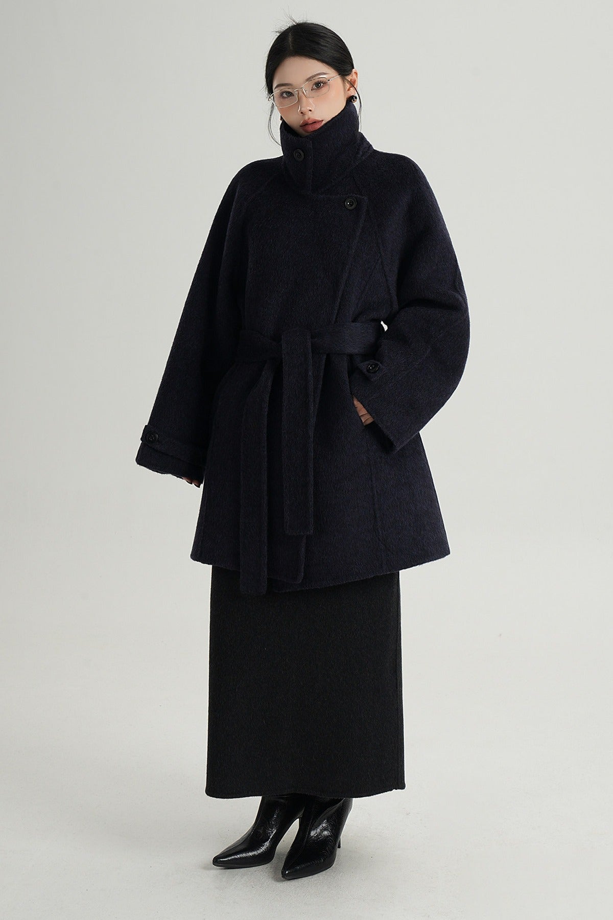 Mid-Length Double-Sided Wool Coat