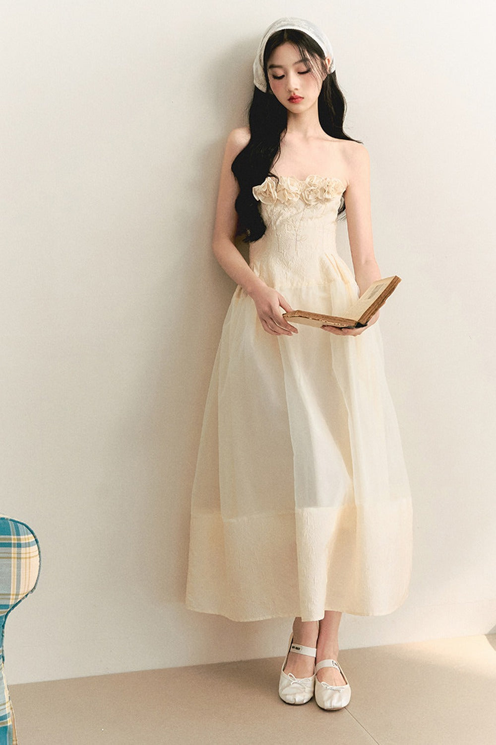 Robe bustier florale faite main
