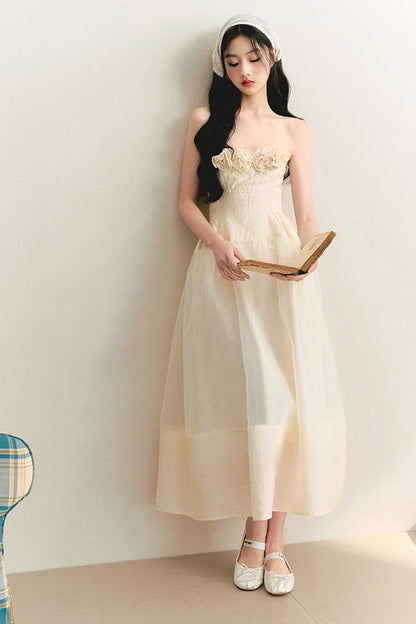 Robe bustier florale faite main