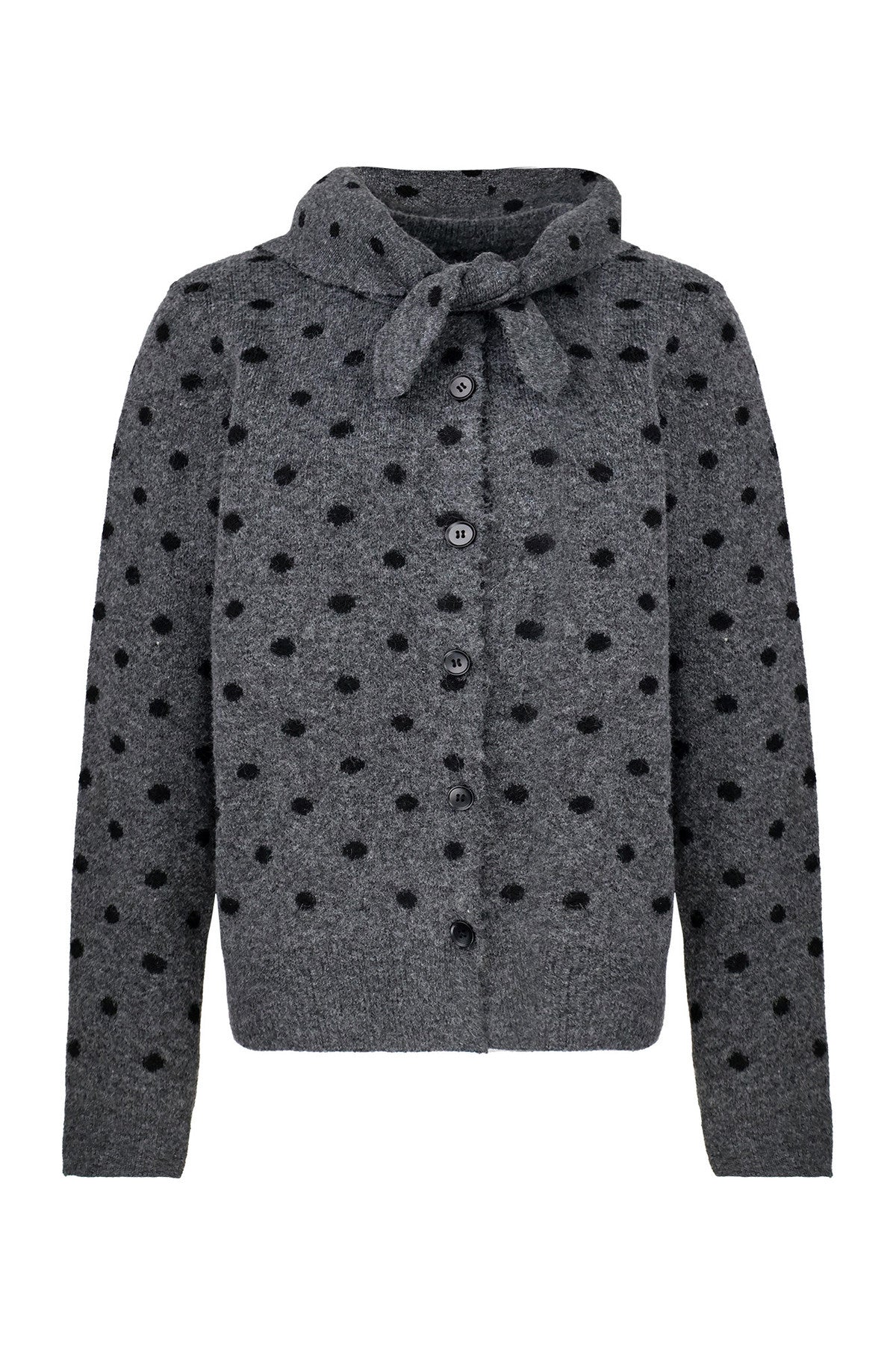 Polka Dot Wool Cardigan and Long Skirt Set-Up