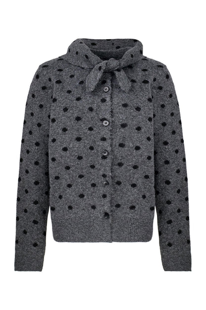 Polka Dot Wool Cardigan and Long Skirt Set-Up