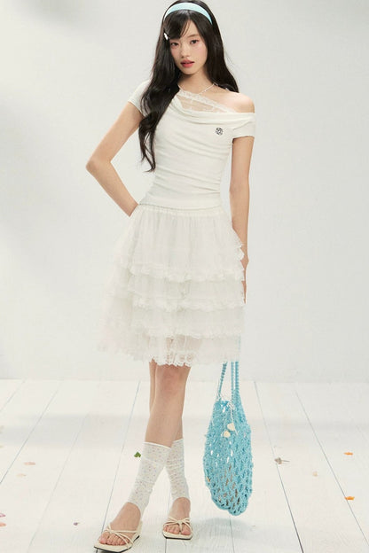 Layered Lace Cake Skirt