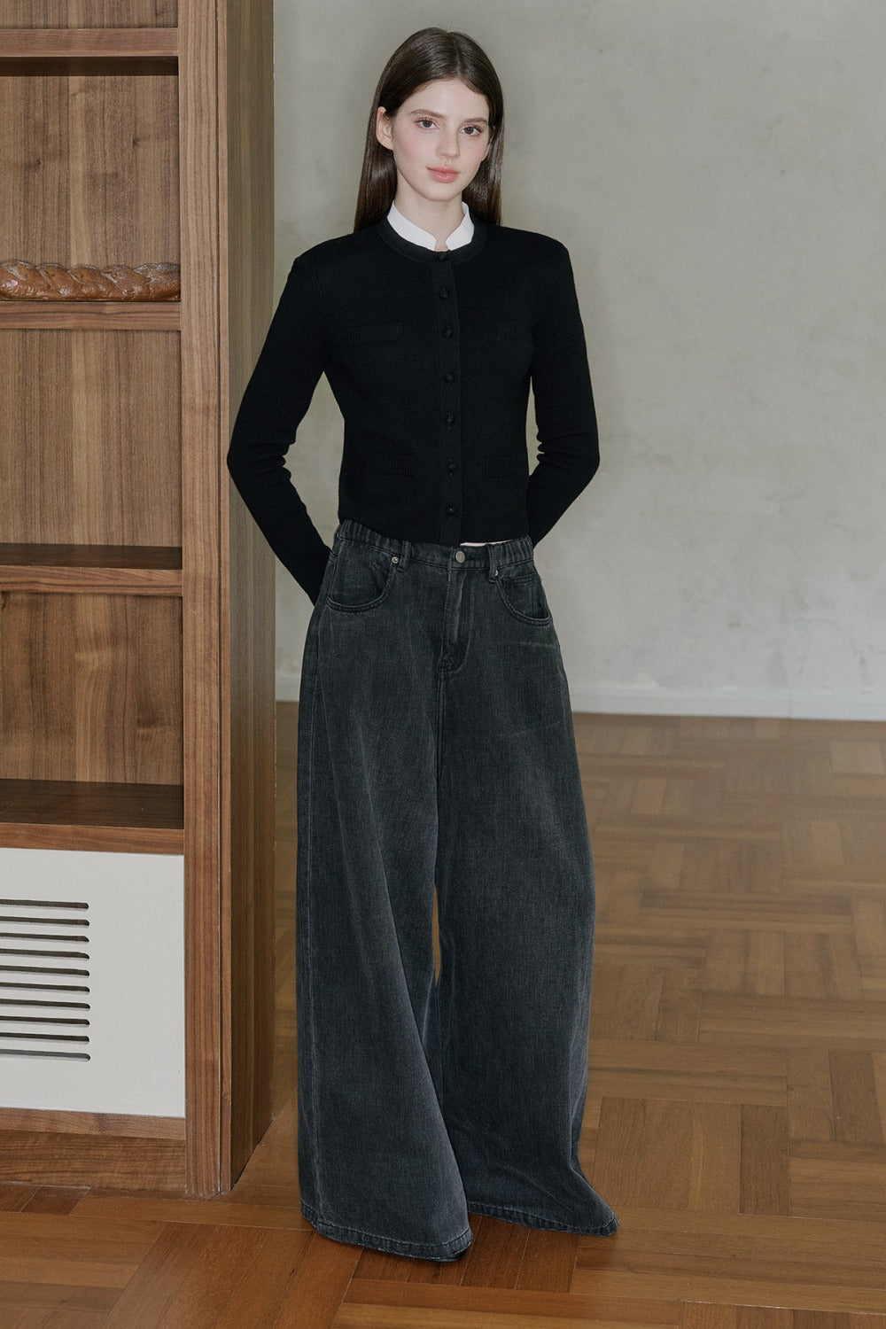 Pantaloni in denim a vita bassa