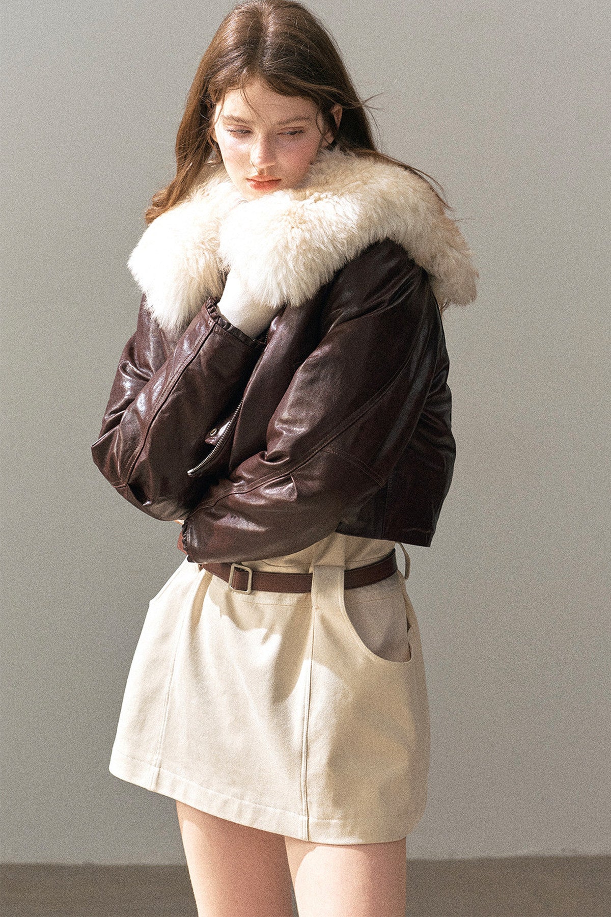 Genuine Sheepskin Lamb Fur Jacket