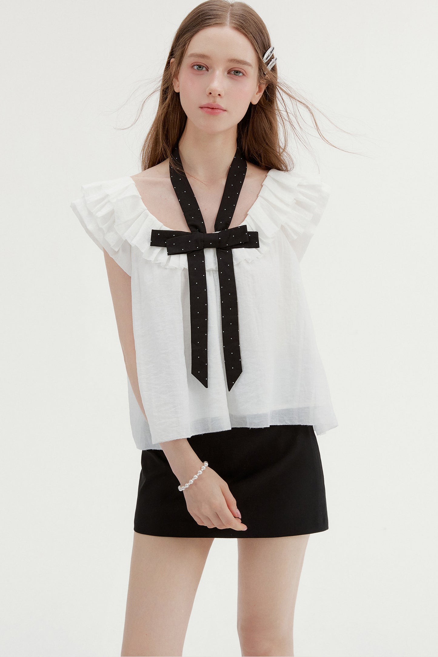 Linen A-Line Black Skirt