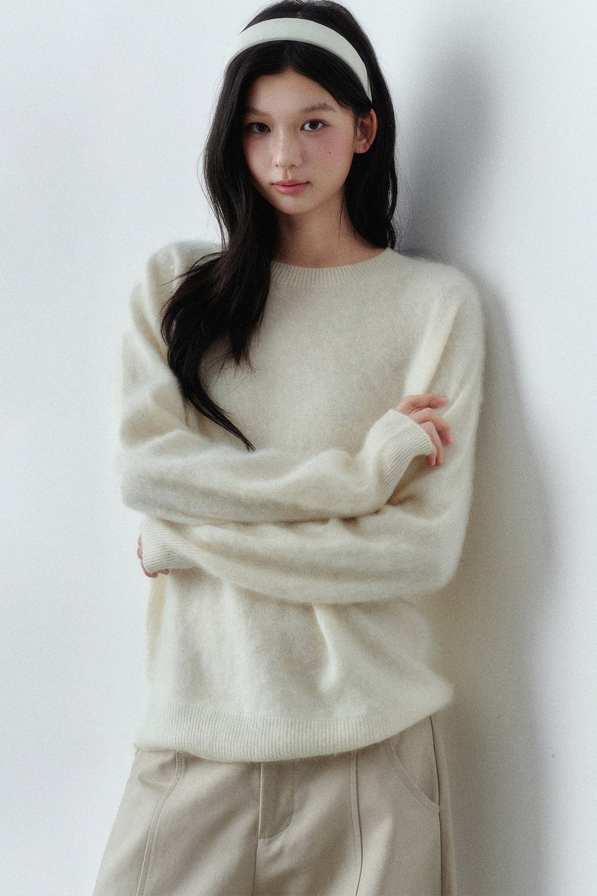 Brushed Cashmere Mulberry Silk Sweater