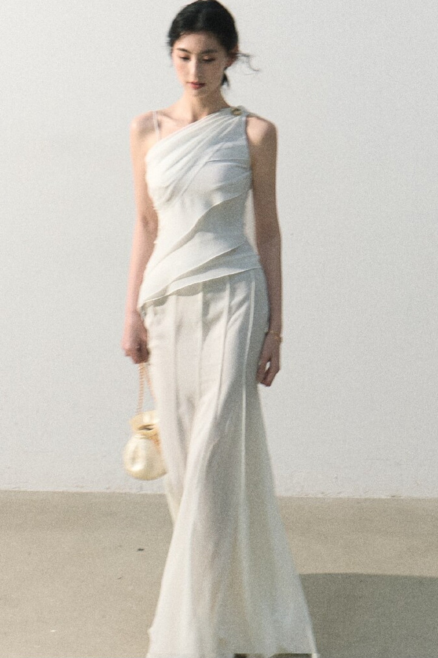 Asymmetrical Shoulder-Cut Tank Top