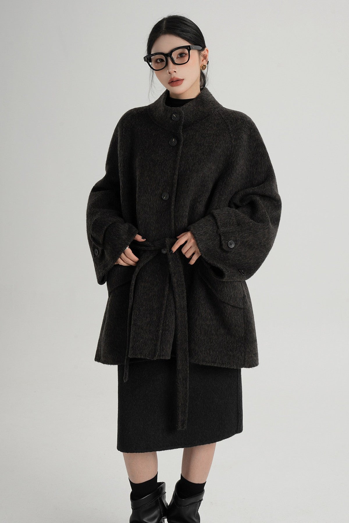 Mid-Length Double-Sided Wool Coat