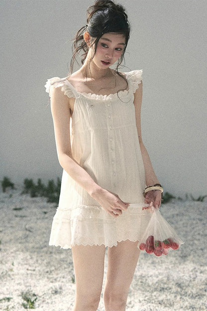 Lace Ruffled Babydoll Dress