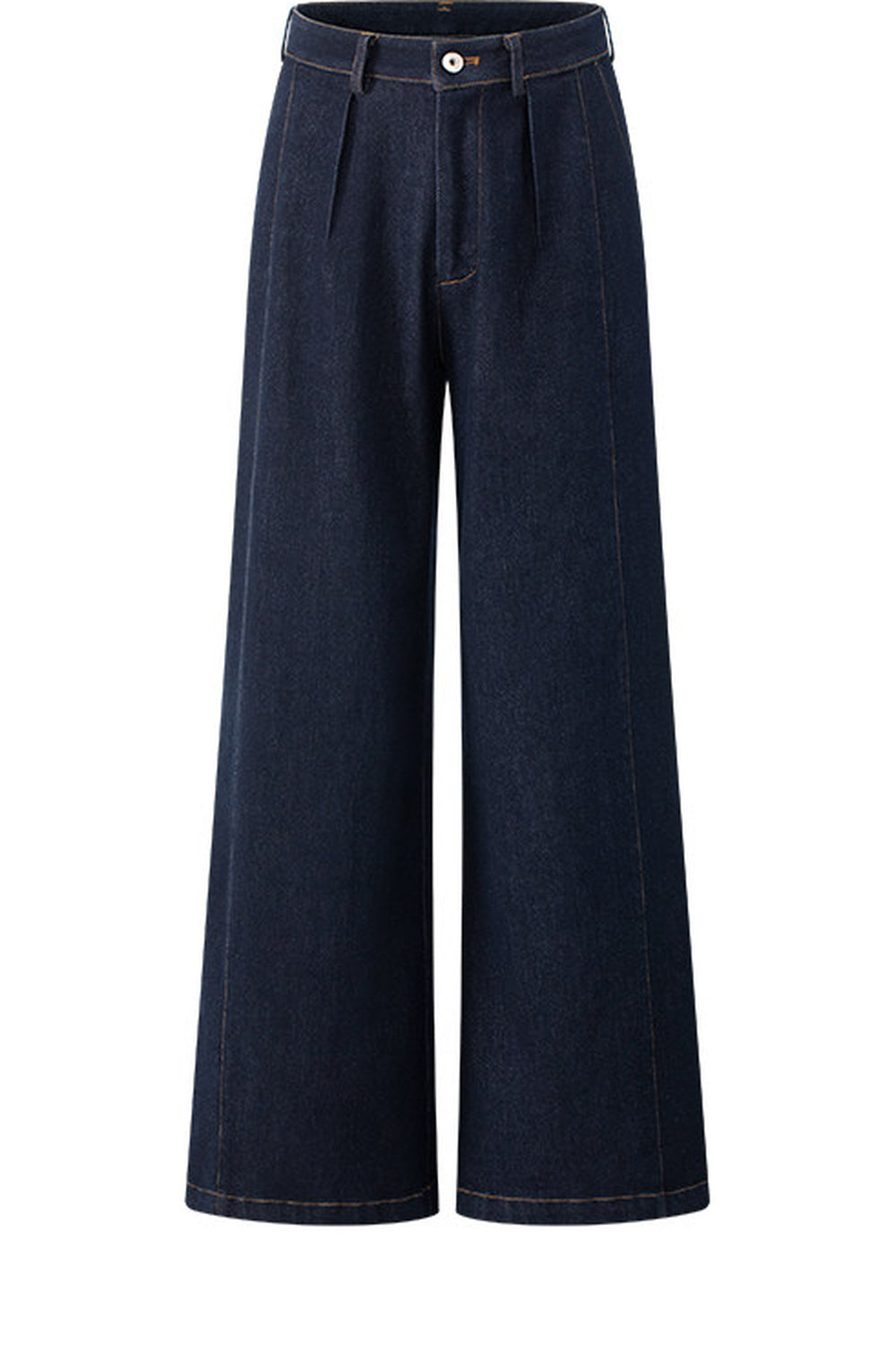 Color-Blocked Denim Two-Piece Set