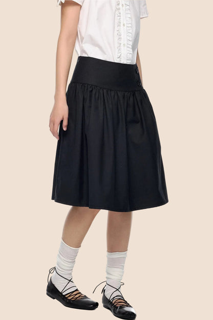 Falda plisada floral retro
