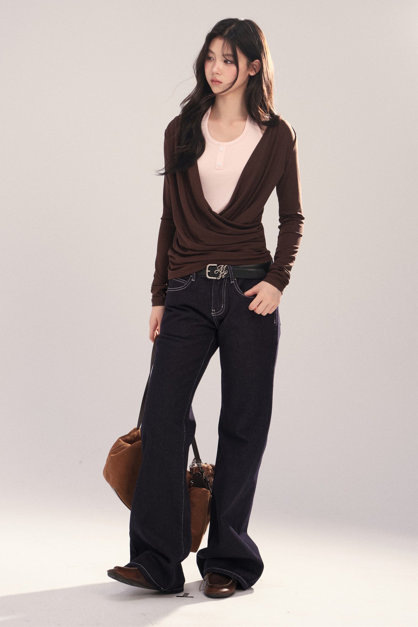Layered-Look Long-Sleeve Top