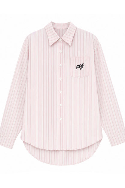 Ensemble chemise rayée et pantalon large