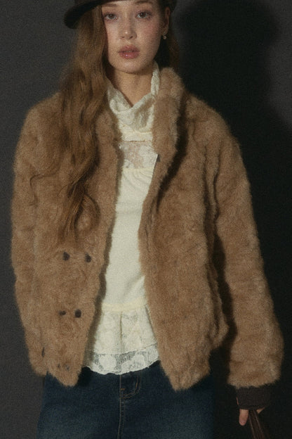 Reversible Faux Suede Plush Jacket