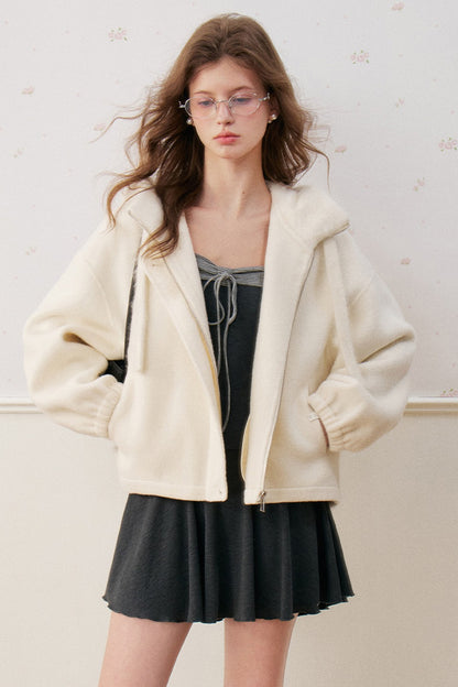 Layered-Look Striped Square Neck A-Line Dress