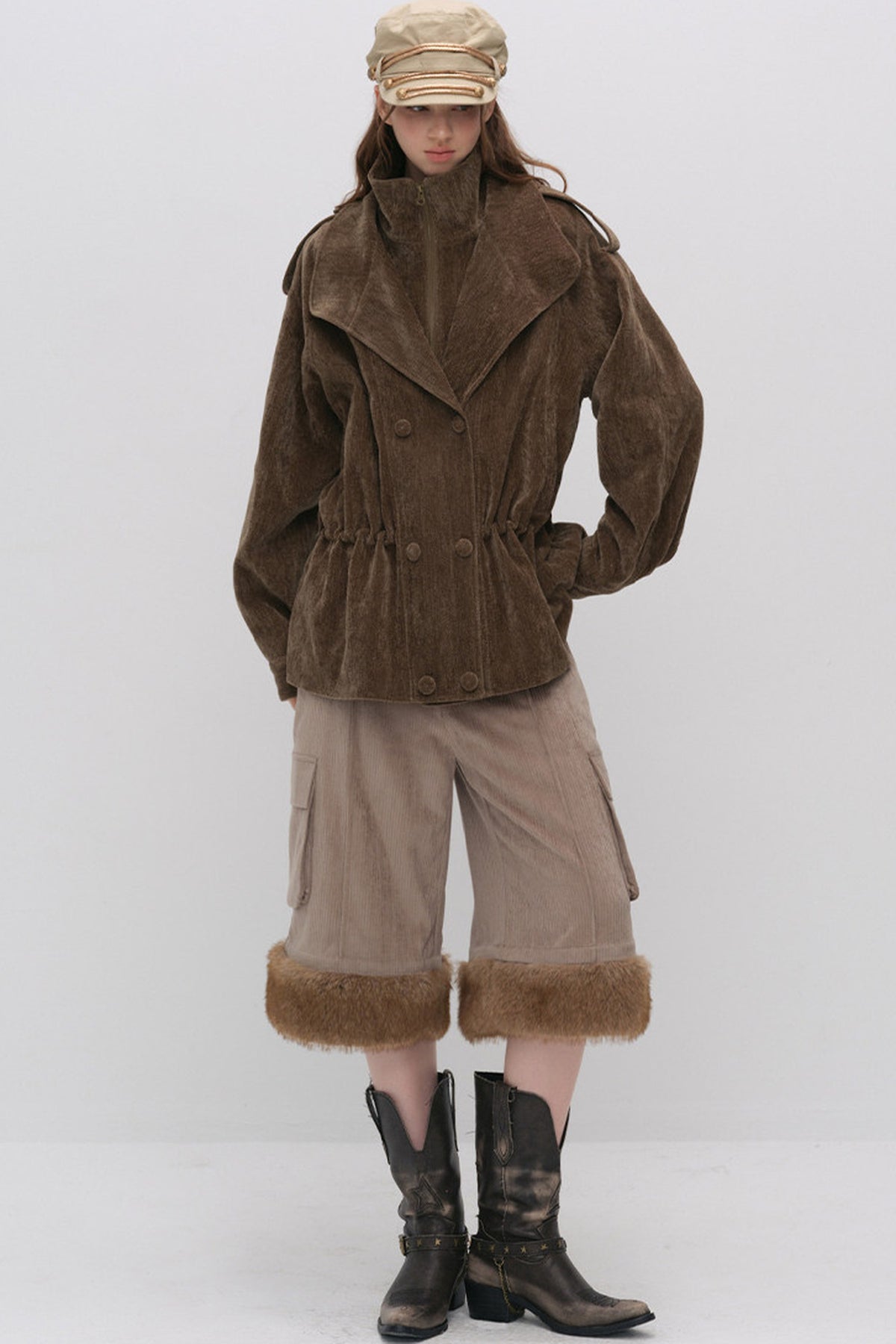 Detachable Chenille Down Jacket