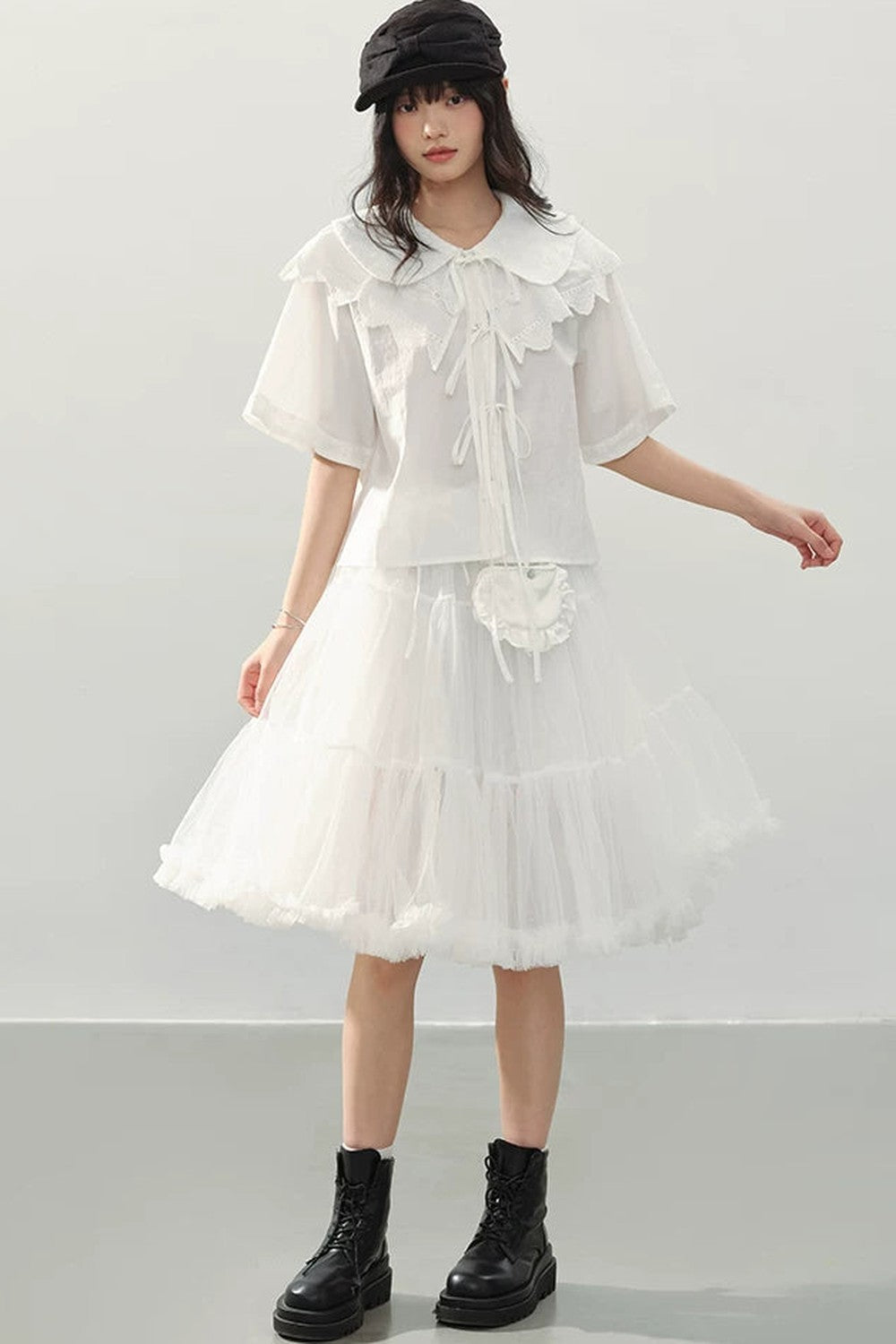 Doll Collar Sicily Lace Shirt