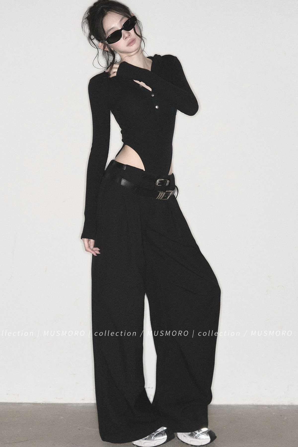 Brushed Ribbed Hooded Cutout Top