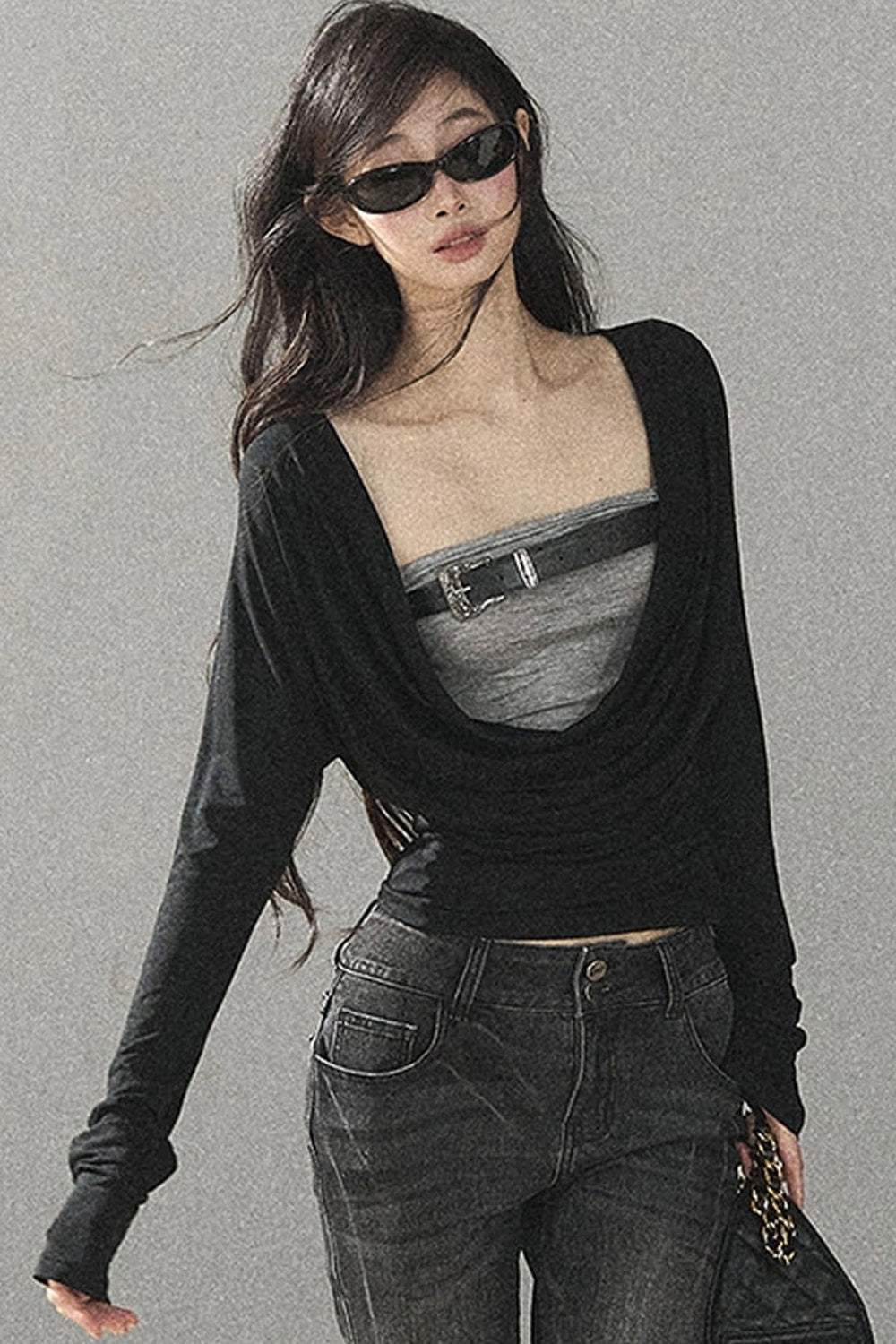 아메리칸 레트로 살짝 플레어 청바지