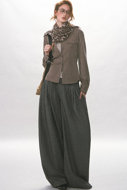 Adjustable Waist Vintage Work Shirt