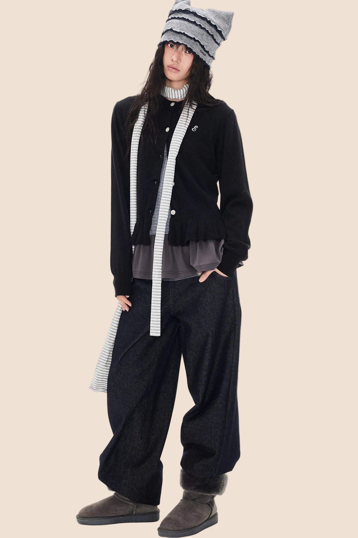 Straight Leg Denim Jeans