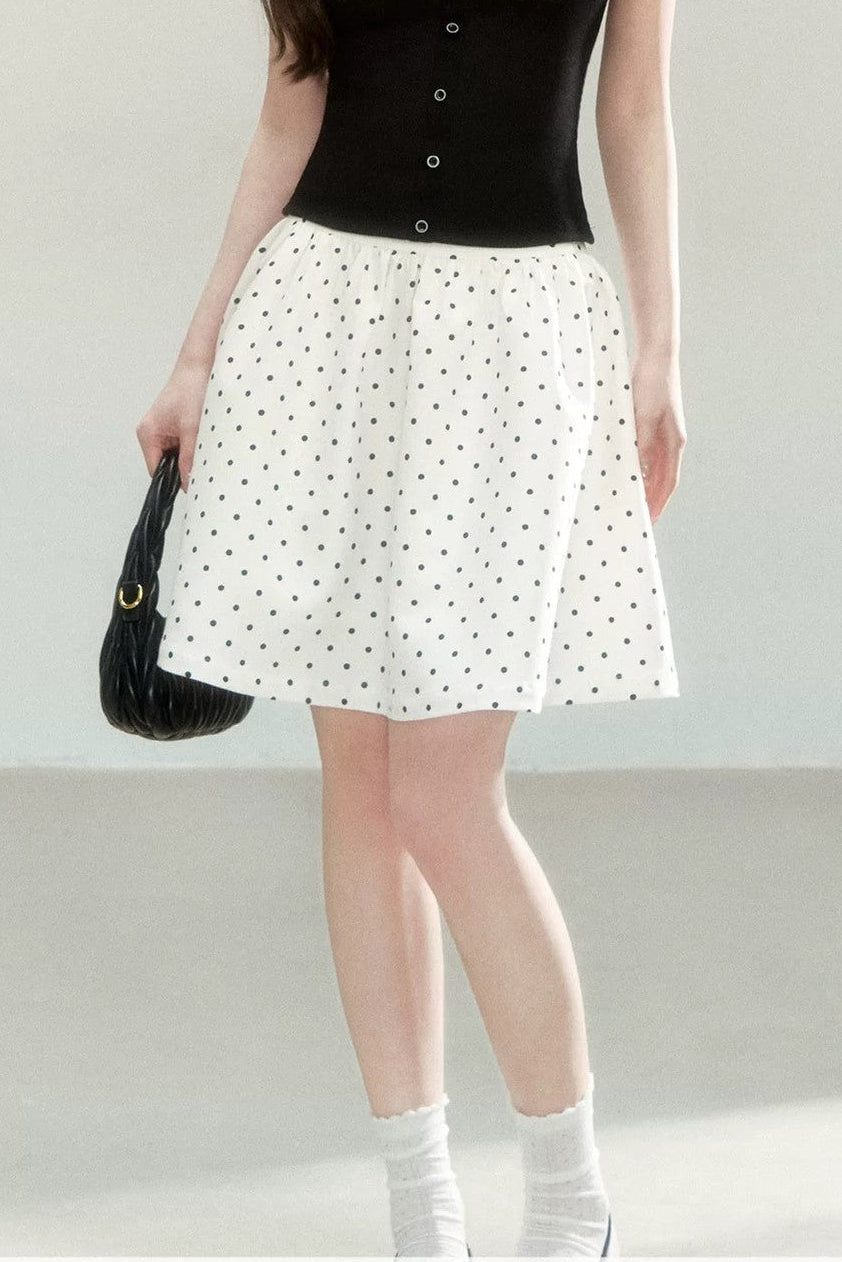 Minifalda Evasé con Lunares