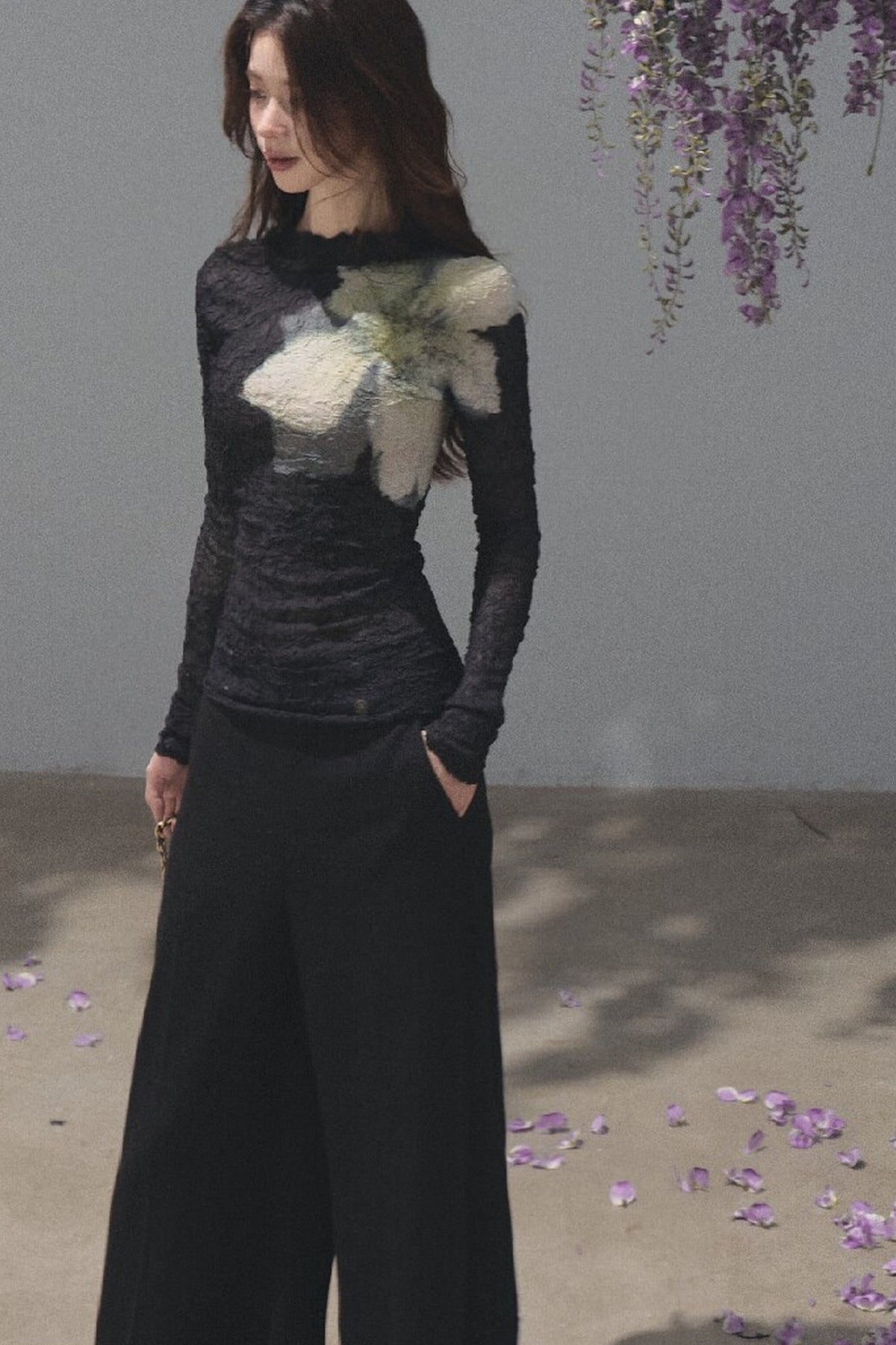 Two-Way Long-Sleeved Knit Base Layer Pullover