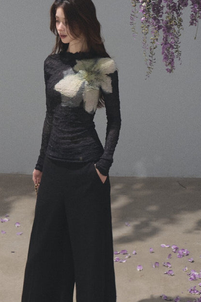 Two-Way Long-Sleeved Knit Base Layer Pullover