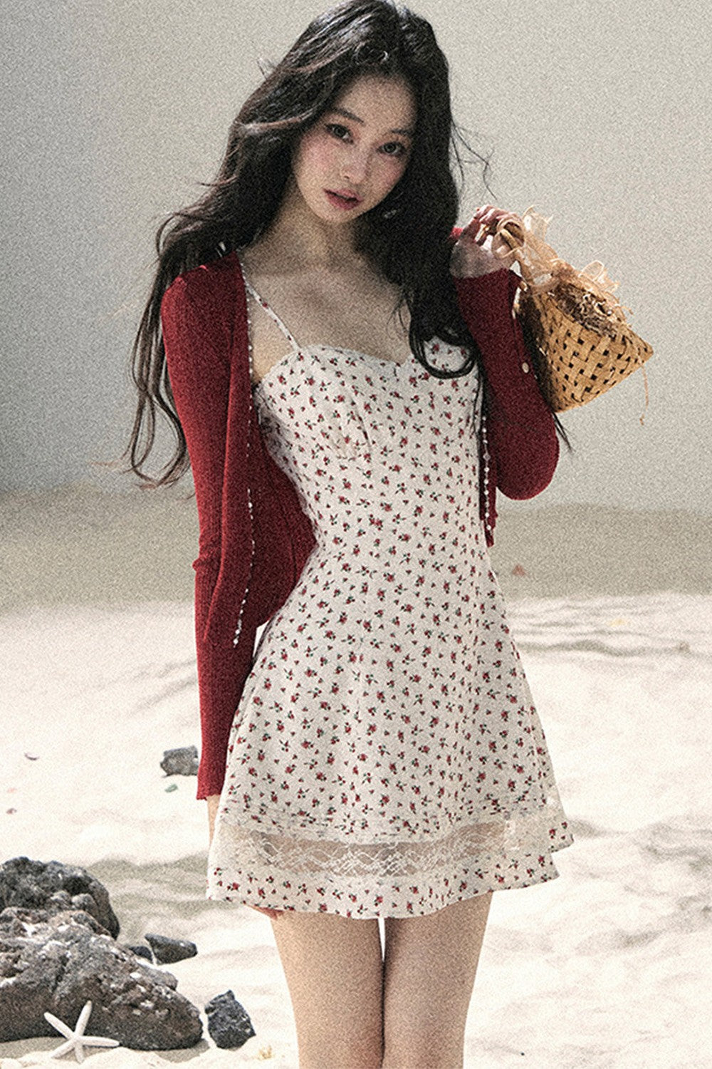 French Sun Protection Knit Cardigan Set