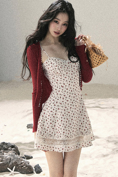 French Sun Protection Knit Cardigan Set