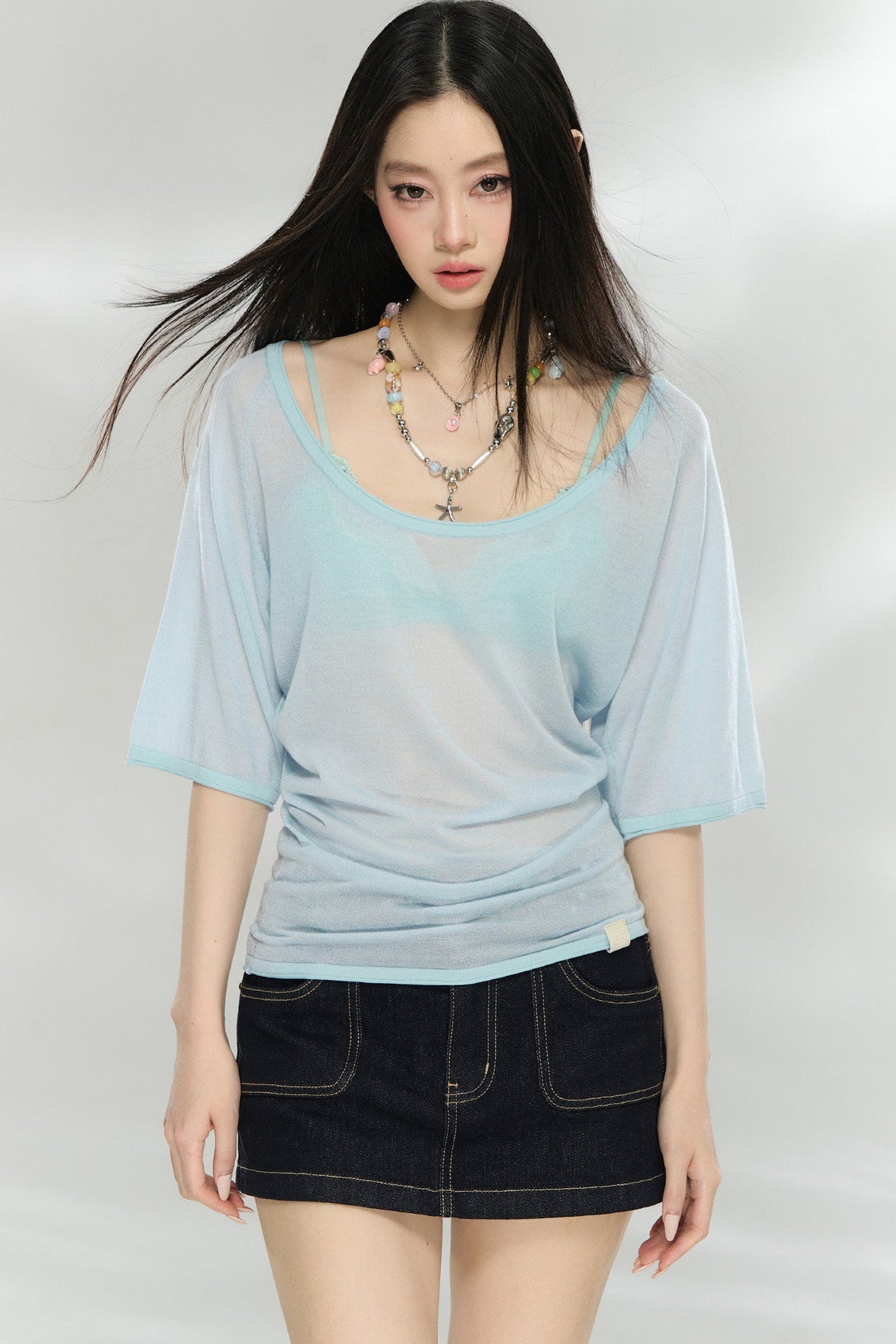 Heavyweight Lyocell Batwing Top